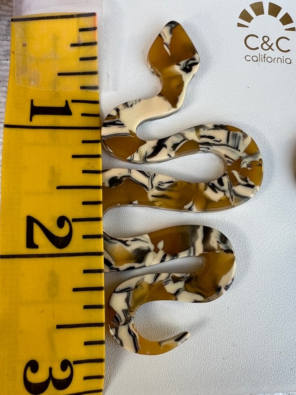 C&C California Snake acrylic earrings . - Picture 7 of 8
